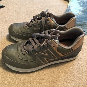 New Balance 574 Gray + Rose Gold